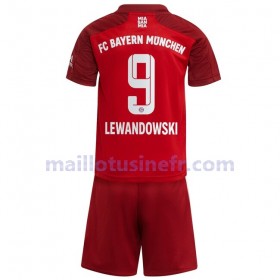 Maillot de Foot FC Bayern Munich Robert Lewandowski 9 Domicile 2021-22 - Enfant